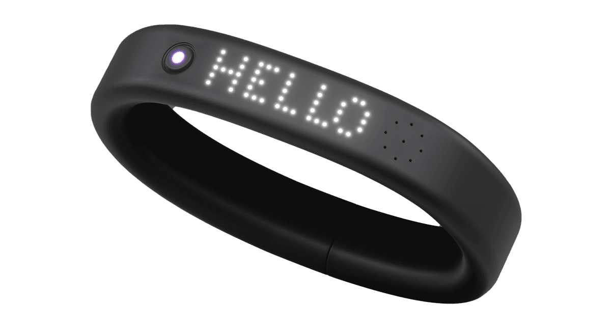 Walkaband wristband showing a dot-matrix LED display